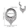 Stainless steel drop-shaped ear extender with totem design in four style variations