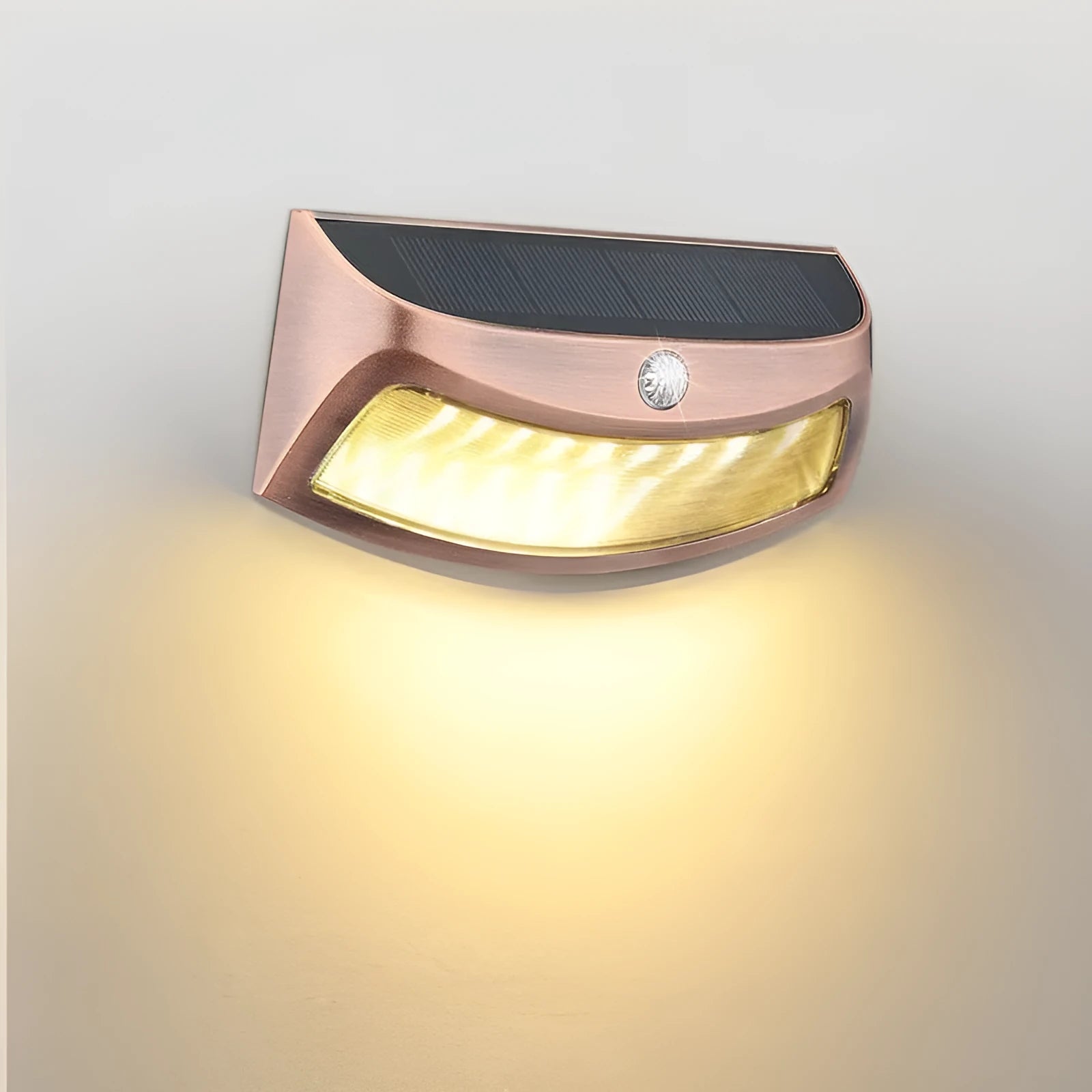 Solar outdoor wall lamp with smiling face design for garden decorative lighting
