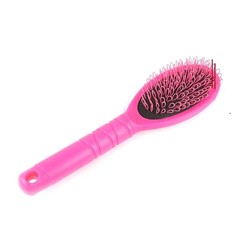 Black ring tooth hair extension comb with airbag cushion measuring 22cm long