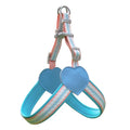 Nylon dog walking chest strap with hand holding rope in various colours and sizes