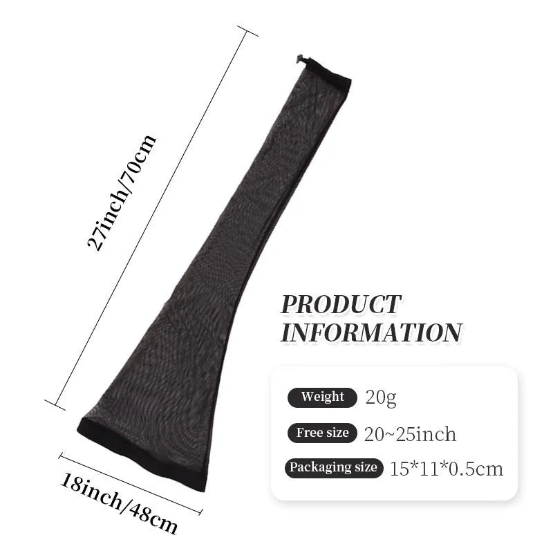High elasticity spandex wig mesh cap in breathable mesh design on a white background