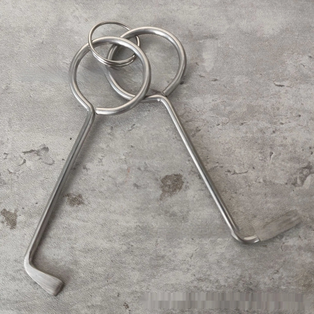 Two alloy wrench tools side by side showing portable universal design for household repairs