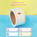 Cartoon tape name stickers in dinosaur, astronaut, rabbit and girl designs with 60 stickers per roll