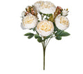 Artificial peony silk flower bouquet in multiple colours for wedding and home decoration