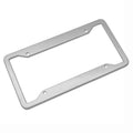 Aluminium alloy license plate frame in black, silver, and grey finishes, dimensions 200x150mm.