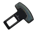Aluminium alloy bottle opener keychain with 2.1cm lock tongue buckle and frosted carbon fibre finish