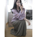 Purple ice silk women's blouse with hollow out detail and shoulder straps.