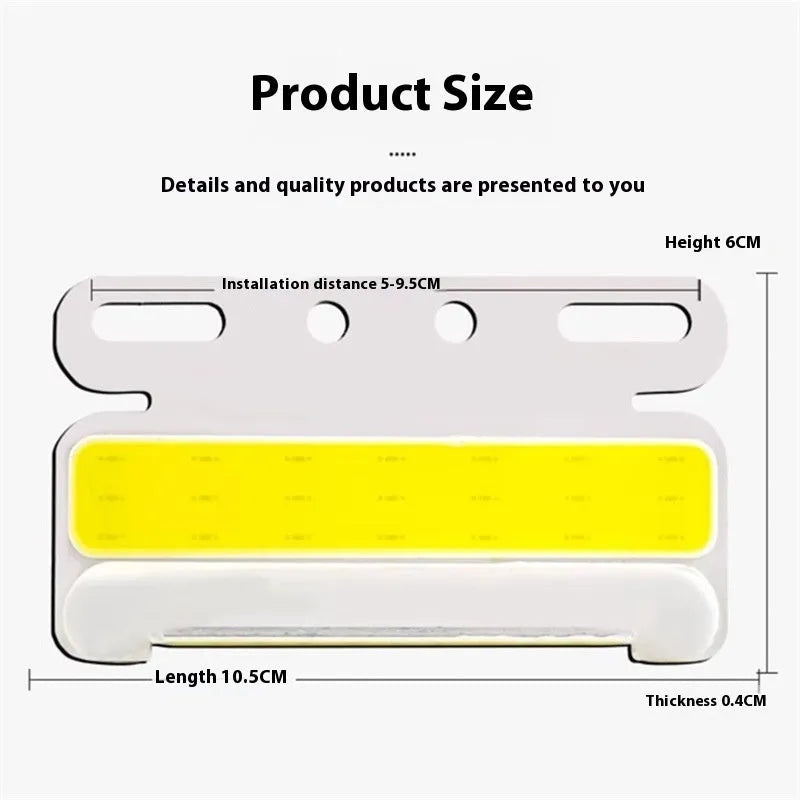 Waterproof aluminium alloy COB LED side light for 12v and 24v trucks in red, yellow, green, blue, or white.