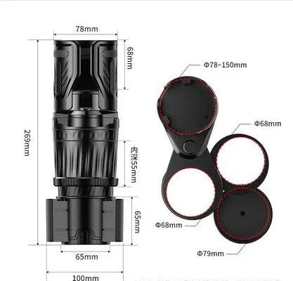Carbon fibre black ABS car cup holder with adjustable retractable base.