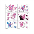 Angel cat pattern temporary tattoo sticker sheet 11x7.8cm on white background