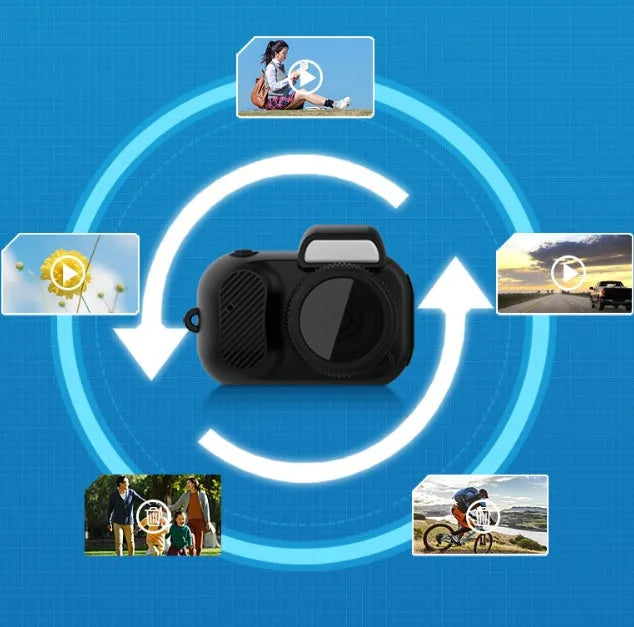 Black Y3000 HD outdoor sports camera with 0.96-inch display screen on a plain background.