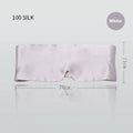 Mulberry silk sleep mask shown in one of seven colours: black, champagne gold, navy blue, silver grey, white, pink, or green.