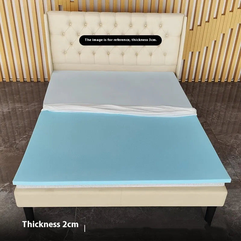 Gel memory cotton thin tatami mattress showing regenerated cellulose fibre fabric with artificial latex core in multiple thickness options