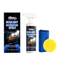 HOMONTH headlight restoration spray kit with 120ml bottle, sponge and towel