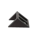 Black plastic pistol display stand with a punk-style design for gun replicas.