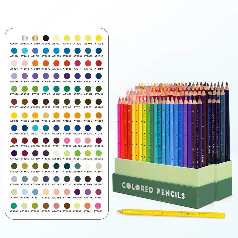 Boxed set of 72 or 126 soft core colour pencils for art students with basswood barrels.