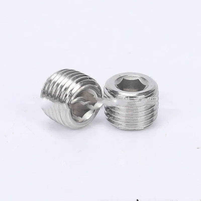 Stainless steel hexagon plug for 3/8 pipe bulkhead thread