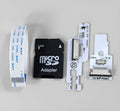 Simple creative personalised plastic card reader with DC interface and memory card