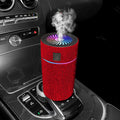 Car mounted air purification humidifier in choice of seven coloured diamond finishes with USB power cord