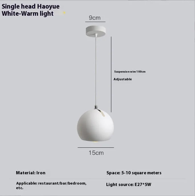 Ball chandelier table lamp in Nordic style with creative art design for living room or bedside lighting
