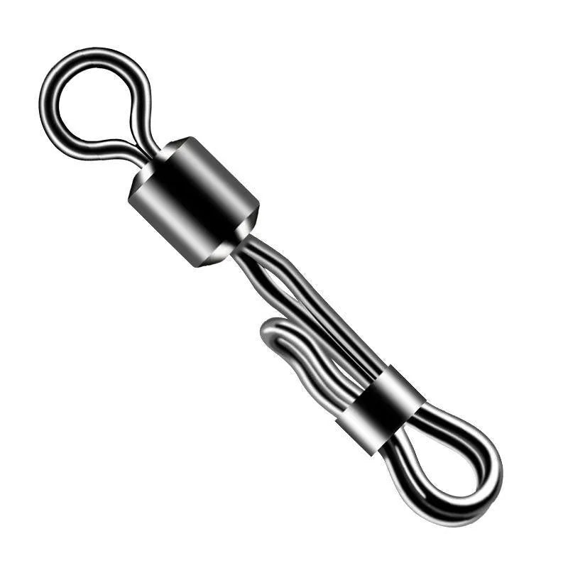 Brass quick release fishing line clamp with barrel swivel bearing for corrosion resistance