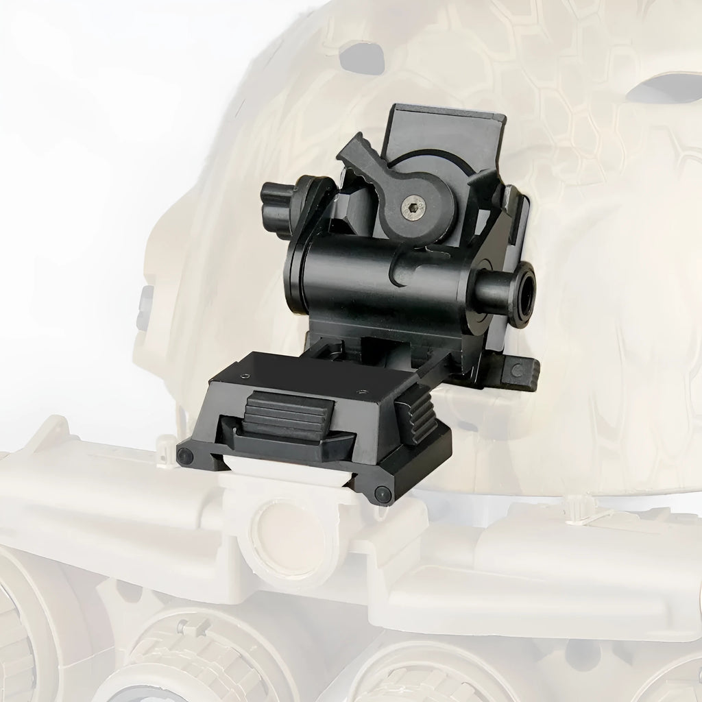 Metal alloy L4 G24 NVG fast helmet mount with OPS breakaway base in strong dark earth colour