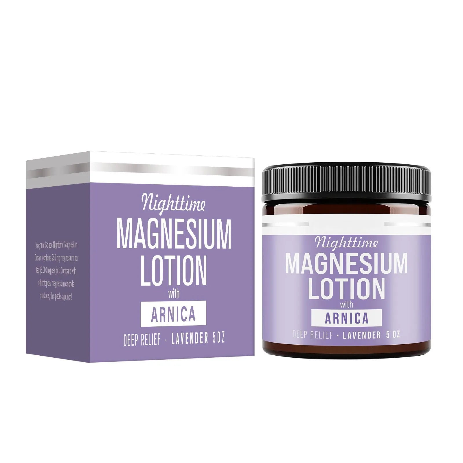 150ml tub of magnesium body butter treatment cream for moisturising and soothing skin.