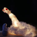 DIY astronaut rocket LED night light kit with string lights and modern minimalist design