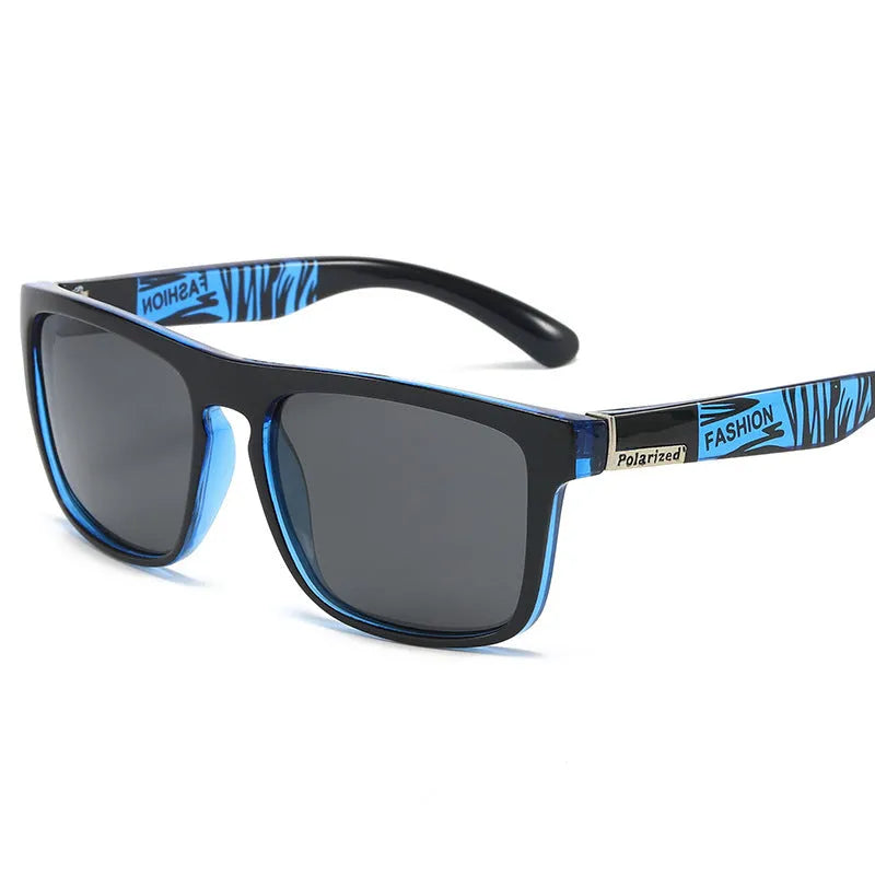 Elastic paint fashion sunglasses square frame UV400 polarised lens sporty style for men and women