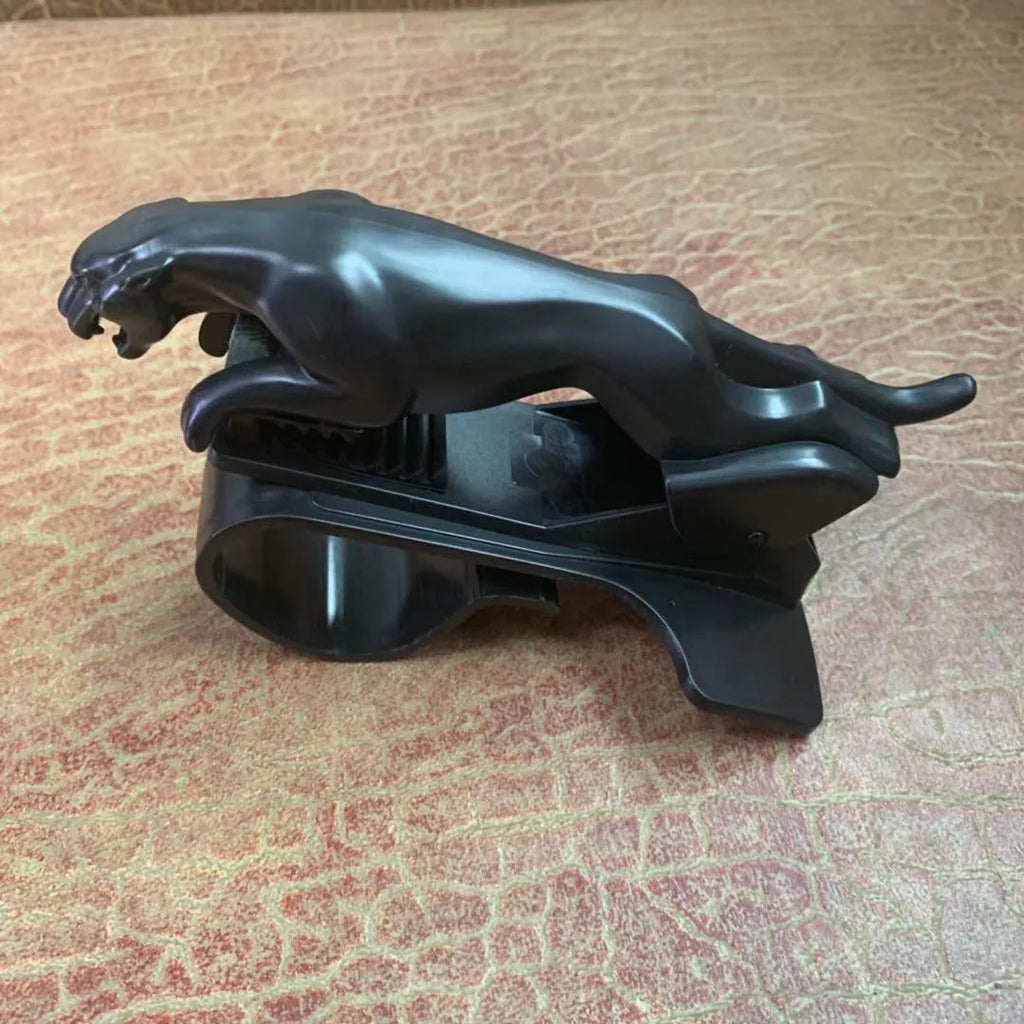 Car Leopard mobile phone holder with rotary bracket in black, gold or silver finish