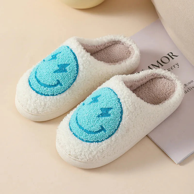 Cartoon love style plush slippers for women with non-slip PVC soles in multiple colour designs