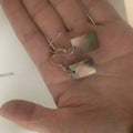 Geometric shell earrings in rectangular and square designs with natural retro style