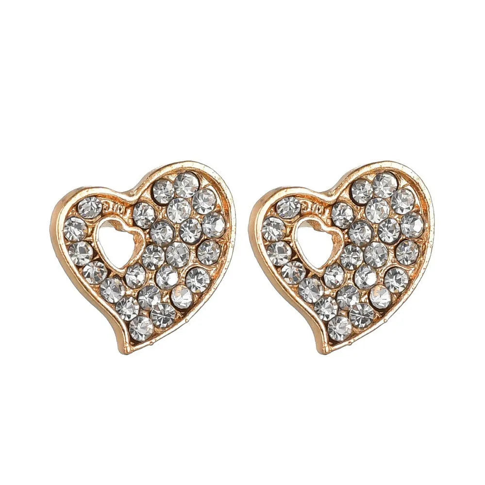 Gold-colour alloy jewellery set with love, water drop and bell patterns including earrings, decorative items and hand ornaments