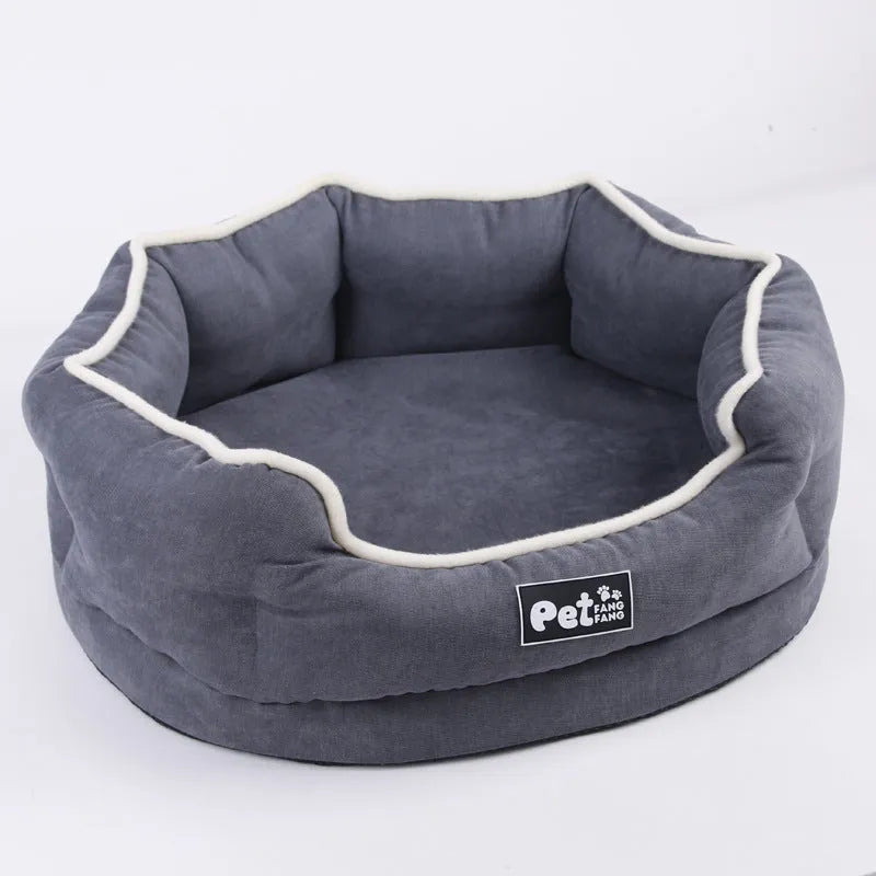 Removable pet bed mattress in grey cloth with tear and bite resistant fabric for cats and dogs S size