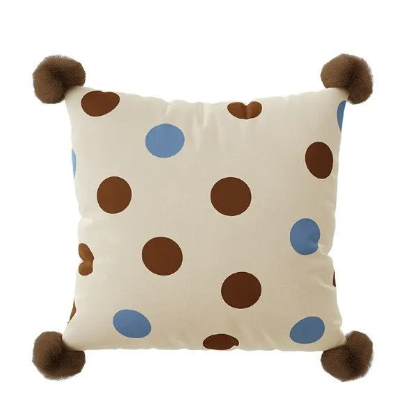Cartoon anime sofa cushion pillow with cute animal design in blue colour, 45x45cm size