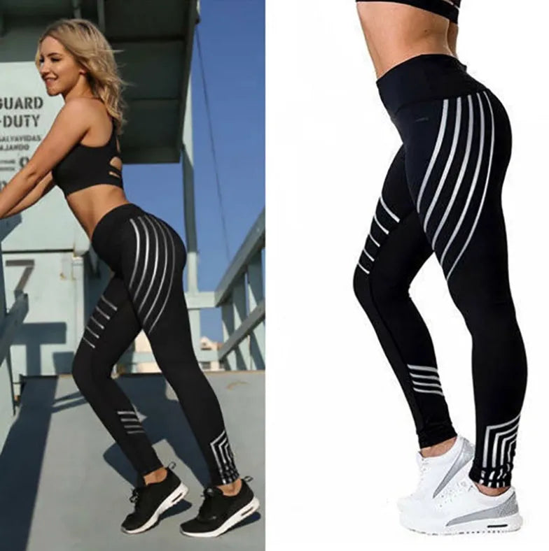 Women's Milk Silk workout leggings in black and white colour options showing slim-fit pencil pants design