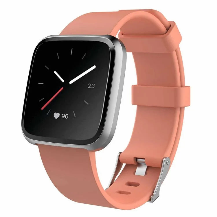 Fitbit Versa Lite replacement watch strap in multiple colours showing large and small size options.