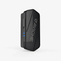 Black personal air purifier necklace with compact 80mm plastic housing and rechargeable battery