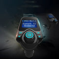 Black G7 Bluetooth FM transmitter car kit for wireless audio streaming and hands-free calling