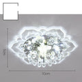 Modern crystal and acrylic ceiling lamp with flower-shaped shade in concealed and exposed installation styles