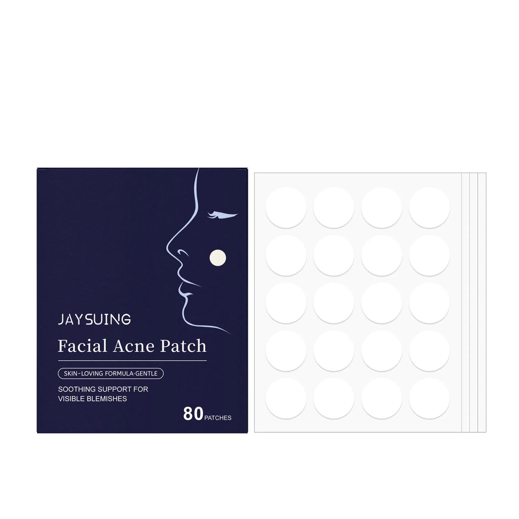 Transparent hydrocolloid facial acne patches for blemish treatment