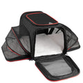 Cat carrier bag in solid colour with 600D cation fabric construction and portable design