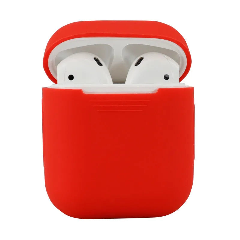 Silicone protective case for compatible Apple AirPods 2 wireless headphones in multiple colour options