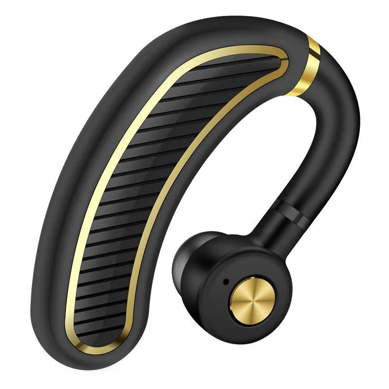 IPX4 sweatproof wireless earphones in black gold, black silver, box, and white gold colour options.