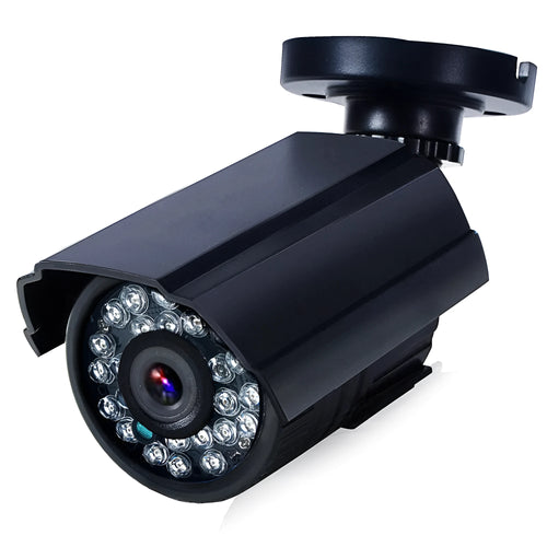 Black AHD HD waterproof outdoor security camera with infrared night vision LEDs