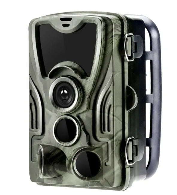 Green cellular trail game camera for hunting with night vision and waterproof case