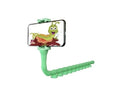 Flexible rubber phone holder with suction cup mount showing 360 degree rotation capability