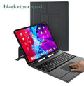 Bluetooth keyboard protector with integrated touch panel for iPad, black touch colour option