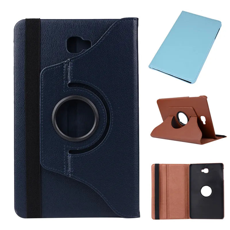 Litchi grain rotating 360 tablet case for Samsung Tab A T580 T585 with built-in bracket stand
