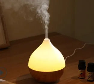 Asakusa wood grain finish 100ml ultrasonic essential oil diffuser with USB cable.